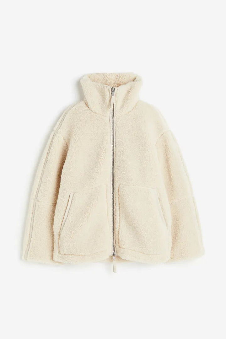 Veste Teddy Femme en Laine – Coupe Ample