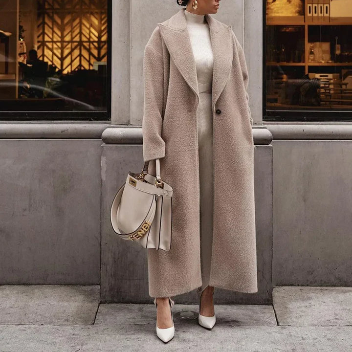 Veste Longue Femme d’Hiver en Polaire avec Polyester