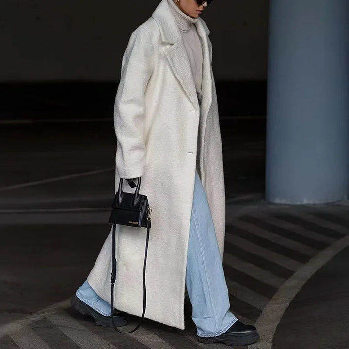 Veste Longue Femme d’Hiver en Polaire avec Polyester