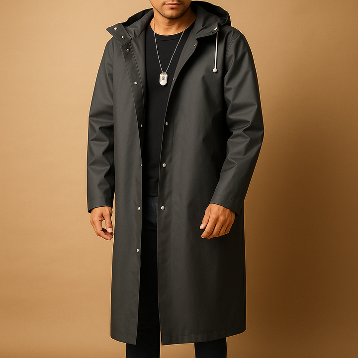 Imperméable Long Homme en EVA à Capuche