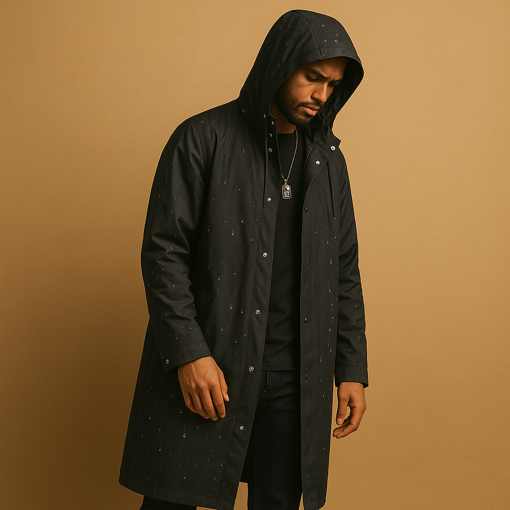 Imperméable Long Homme en EVA à Capuche