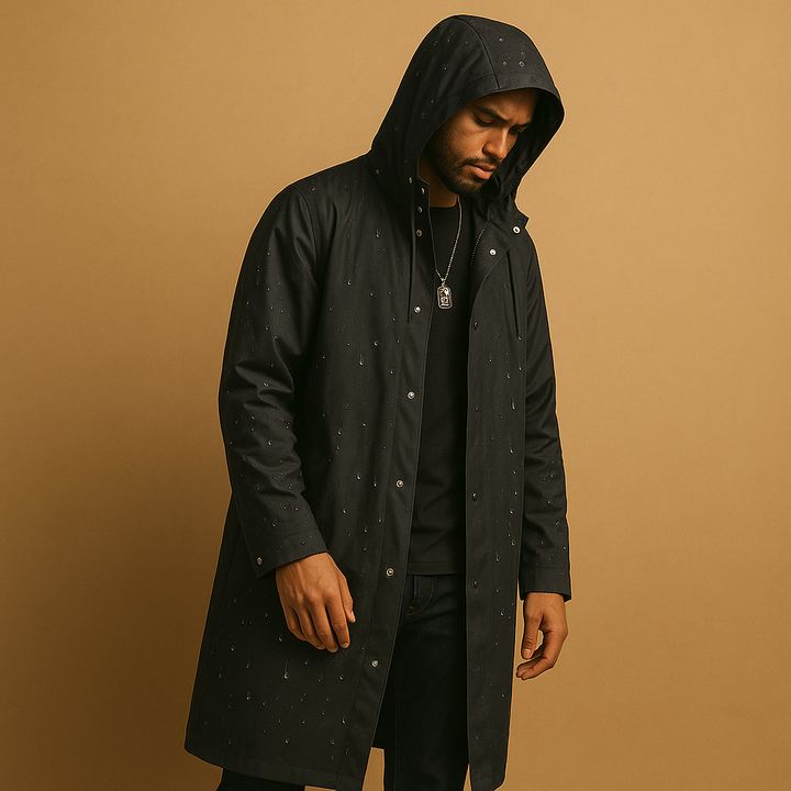Imperméable Long Homme en EVA à Capuche