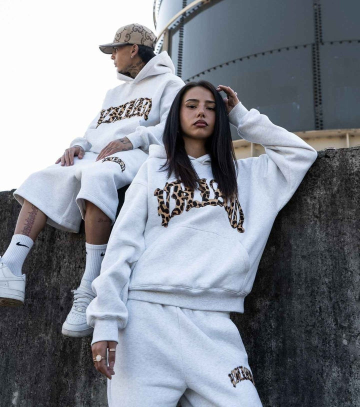 Sweat à Capuche Décontracté pour Femme avec Motif Léopard et Poche Kangourou