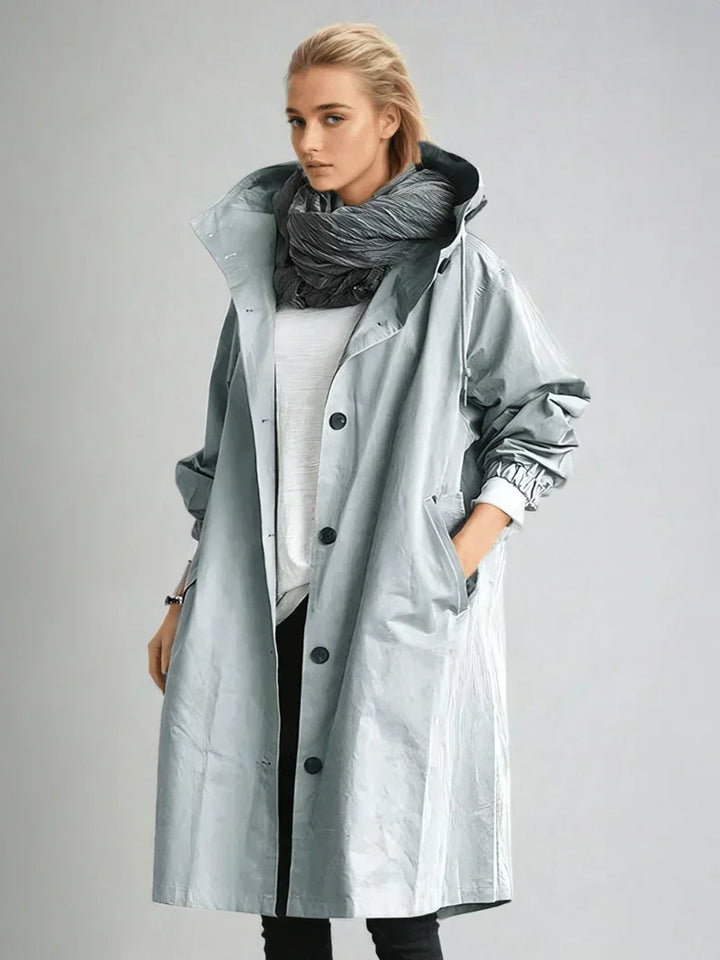 Imperméable Femme à Capuche Ceinturé