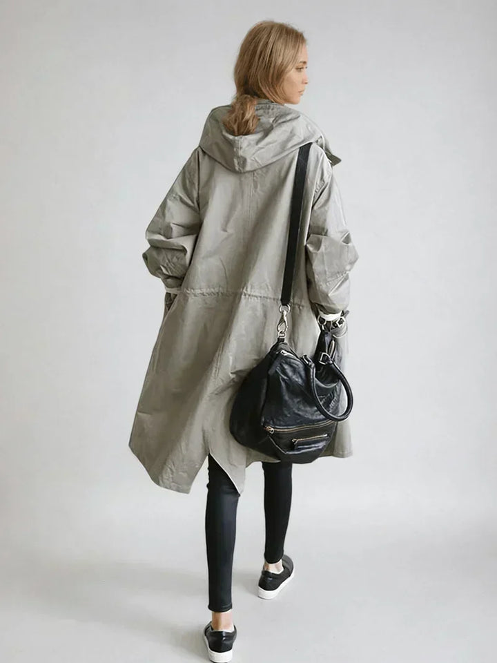 Imperméable Femme à Capuche Ceinturé