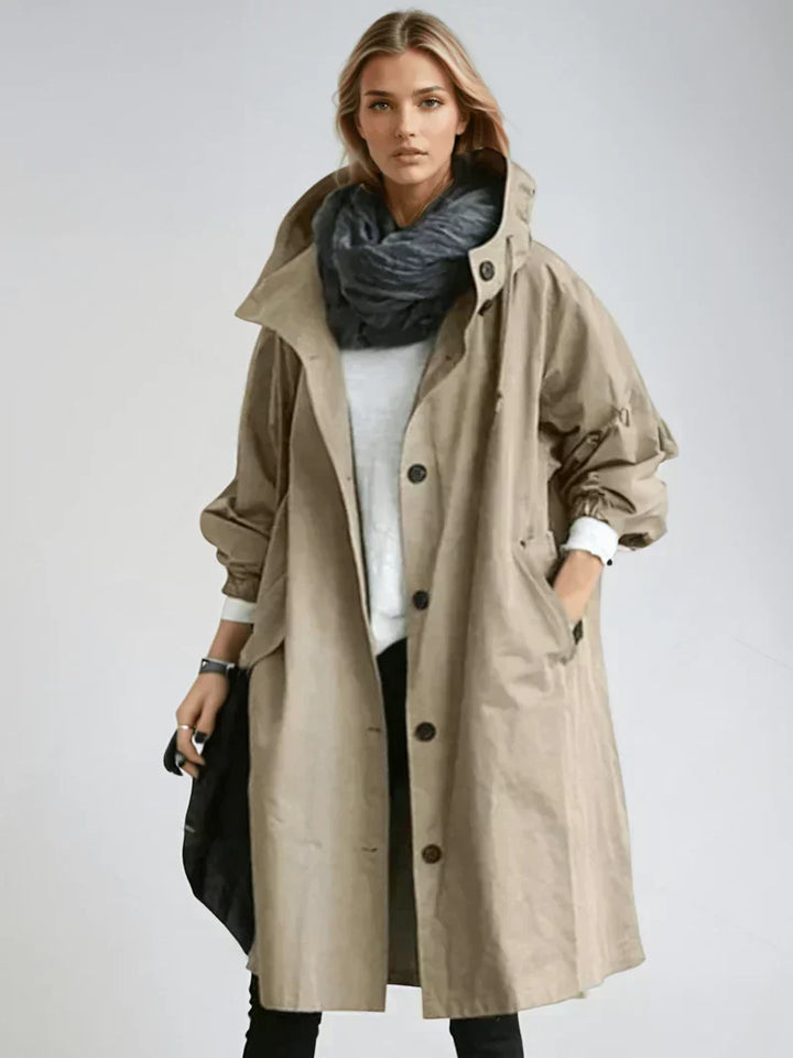 Imperméable Femme à Capuche Ceinturé