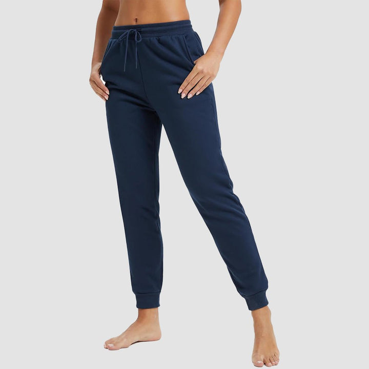 Jogging Femme Doublure Sherpa Taille À Cordon Et Chevilles Élastiquées