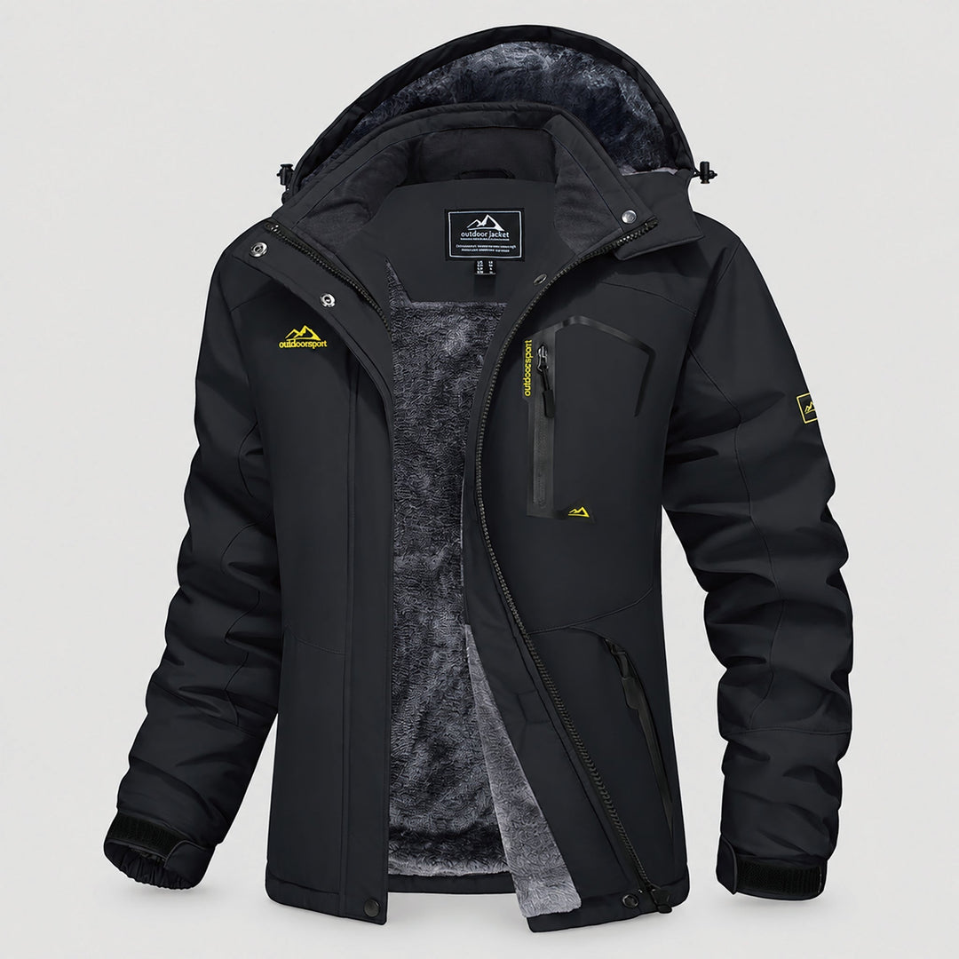 Veste de Ski Femme Imperméable Doublée Polaire à Capuche