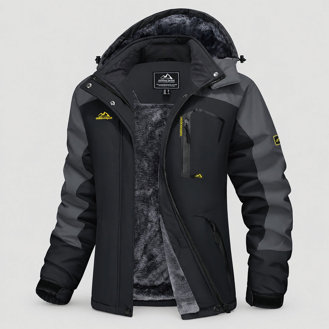 Veste de Ski Femme Imperméable Doublée Polaire à Capuche