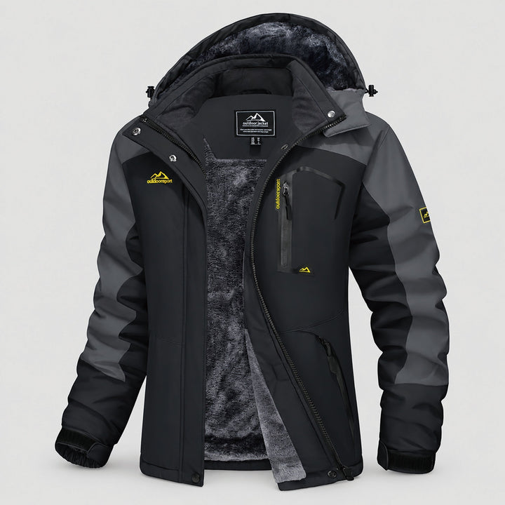 Veste de Ski Femme Imperméable Doublée Polaire à Capuche