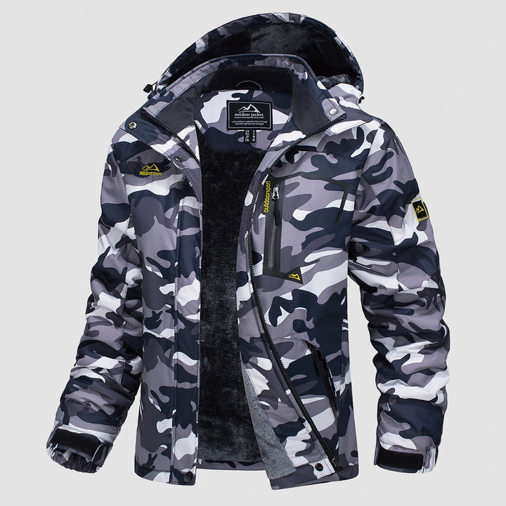 Veste de Ski Femme Imperméable Doublée Polaire à Capuche