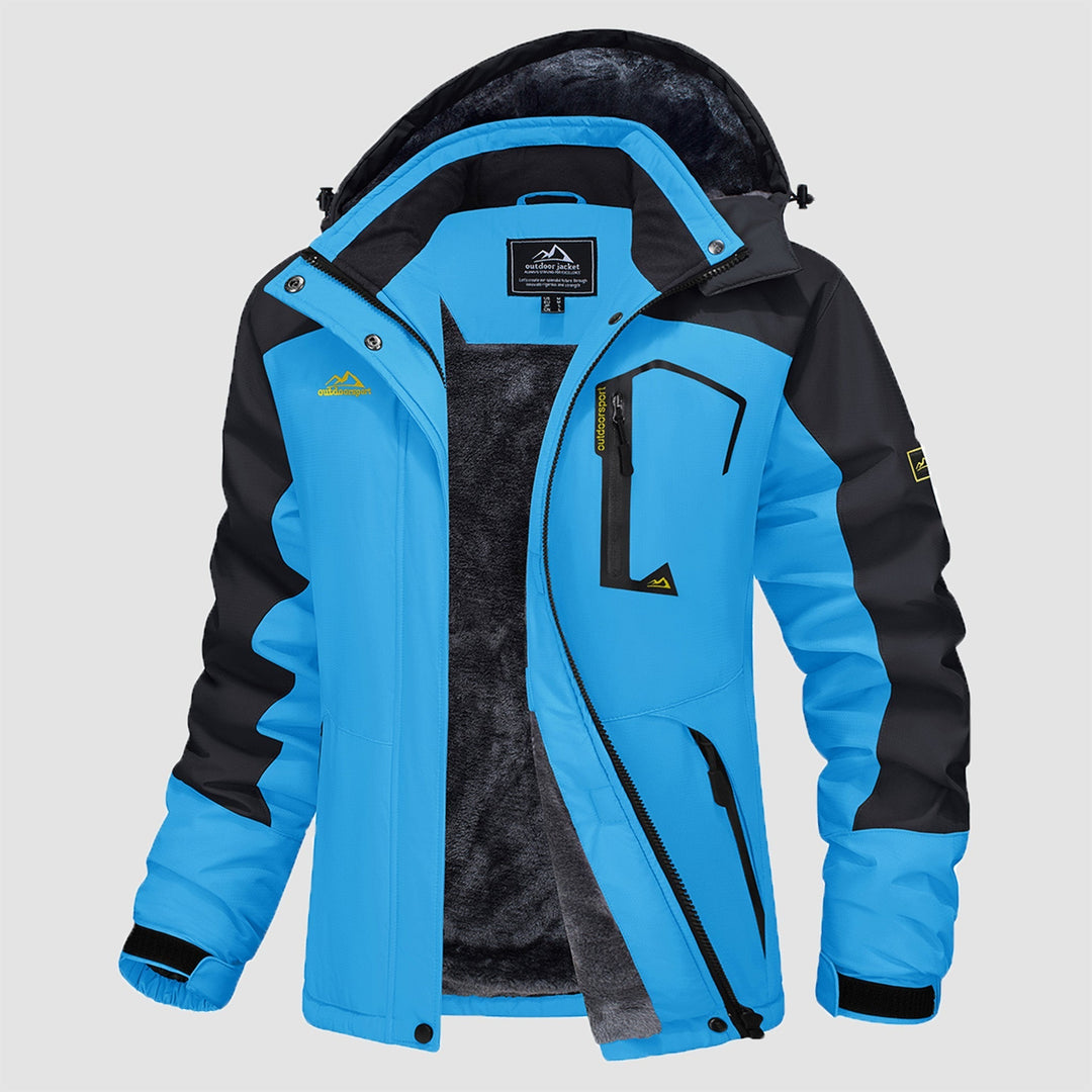 Veste de Ski Femme Imperméable Doublée Polaire à Capuche