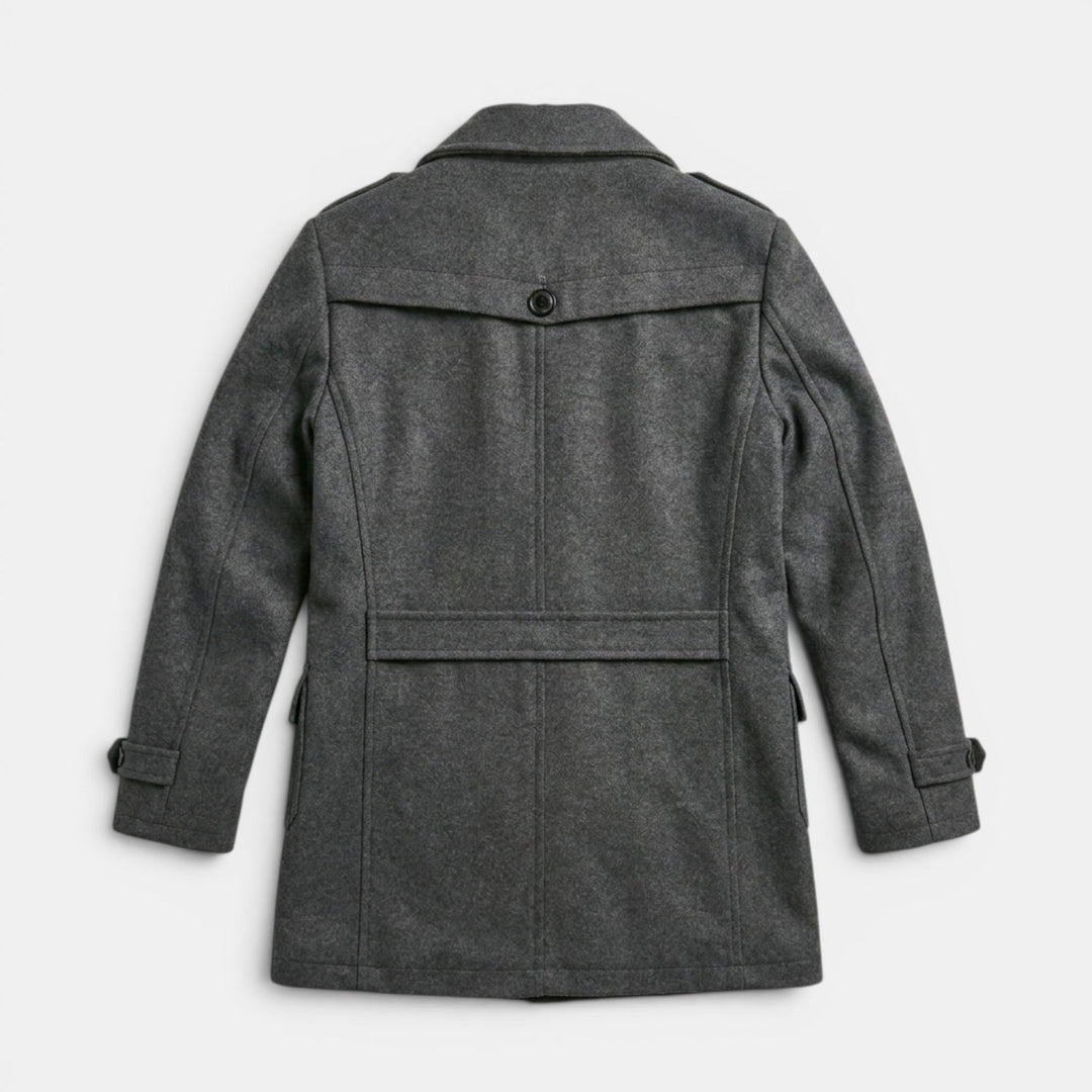 Men’s Wool Cashmere Overcoat Tailored Gray Winter Coat