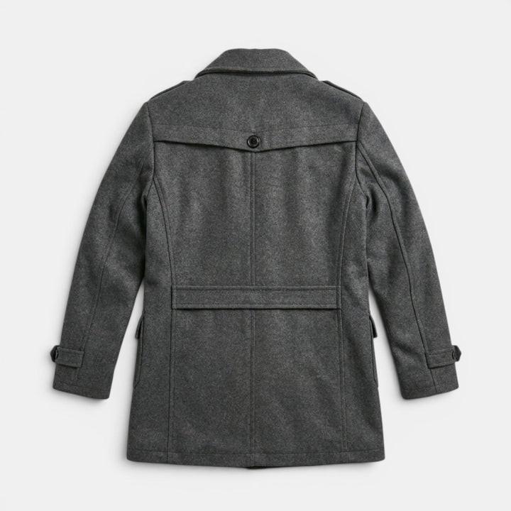 Men’s Wool Cashmere Overcoat Tailored Gray Winter Coat