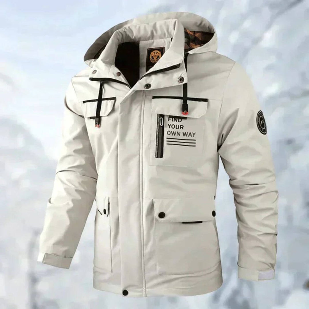 Veste d'Hiver Homme Imperméable Matelassée à Capuche Coupe-Vent