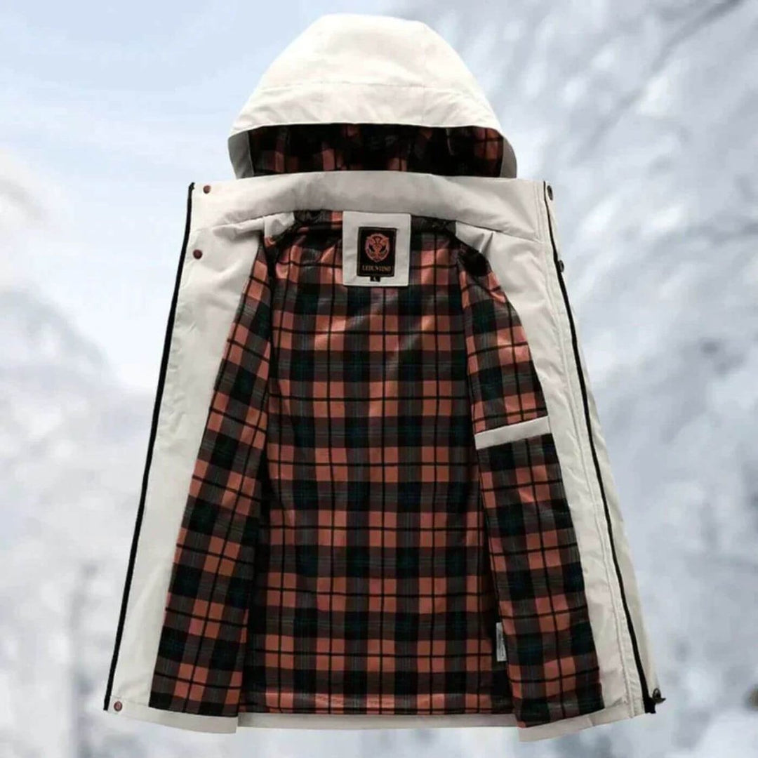 Veste d'Hiver Homme Imperméable Matelassée à Capuche Coupe-Vent
