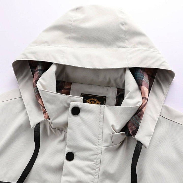 Veste d'Hiver Homme Imperméable Matelassée à Capuche Coupe-Vent