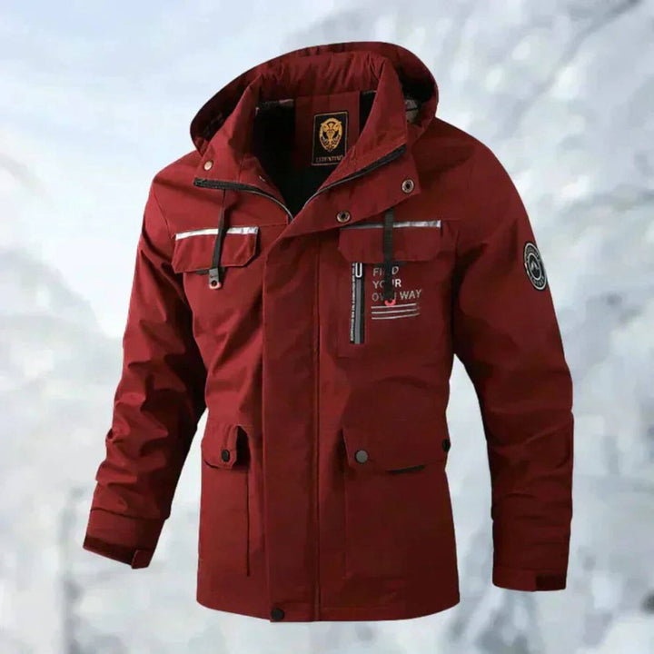 Veste d'Hiver Homme Imperméable Matelassée à Capuche Coupe-Vent