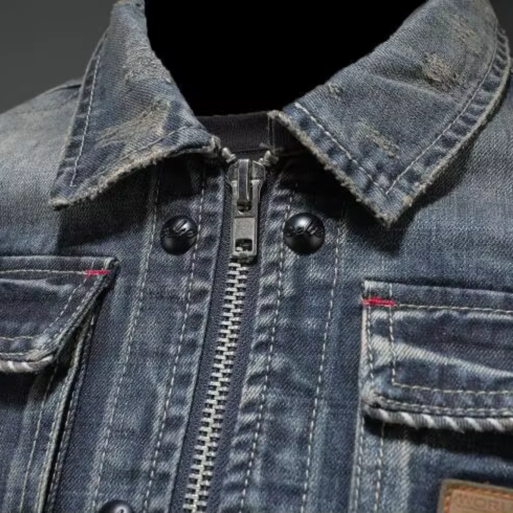 NATHAN - Veste en Denim Classique pour Hommes