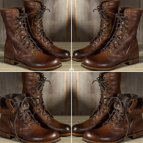 Bottes Hautes Femme en Cuir Marron