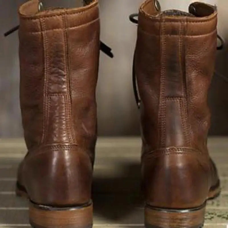 Bottes Hautes Femme en Cuir Marron