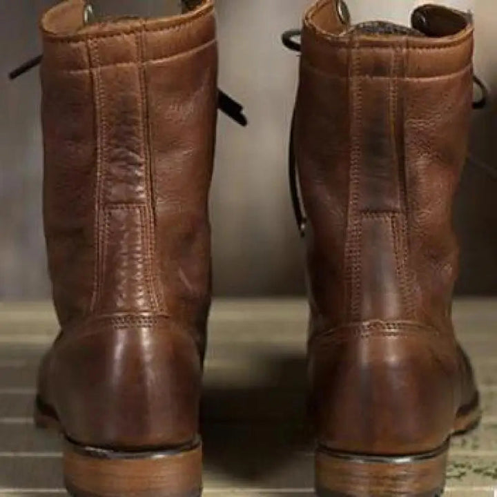 Bottes Hautes Femme en Cuir Marron
