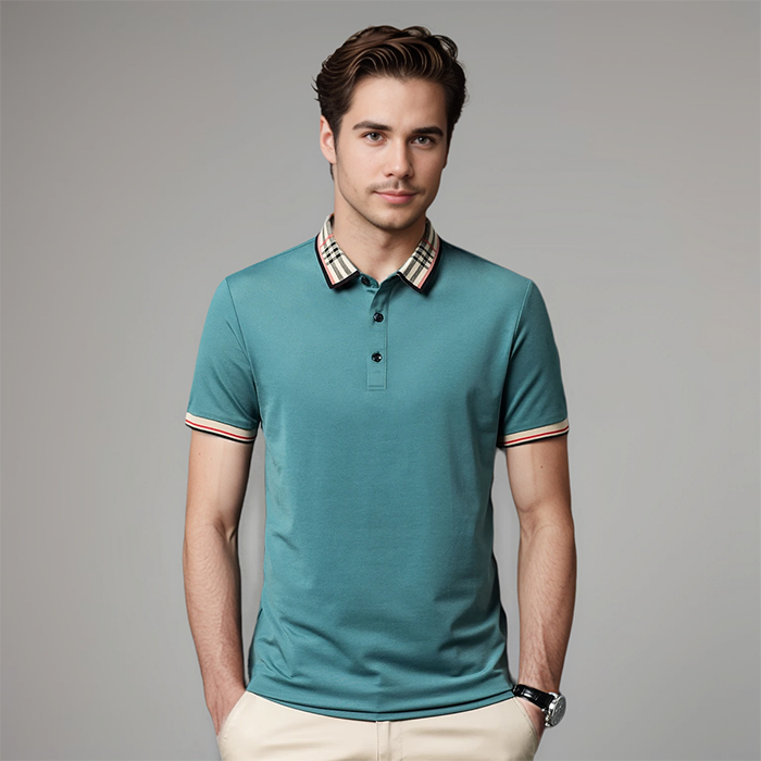Jérôme | Polo classique avec col rayé pour hommes