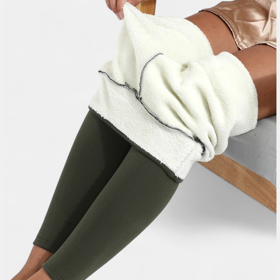 Legging Femme Doublé Sherpa Taille Haute