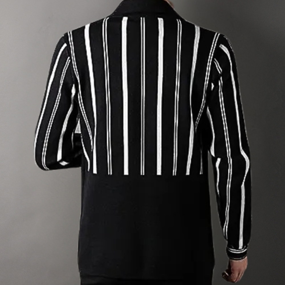 EMILIO - Gilet Rayé Chic pour Hommes en Style Décontracté
