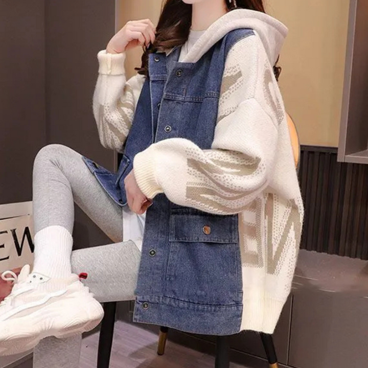 CLOE - Cardigan Moderne à Capuche pour Femmes