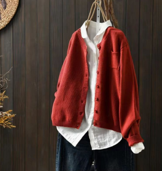 Cardigan Oversize à Poches Femme