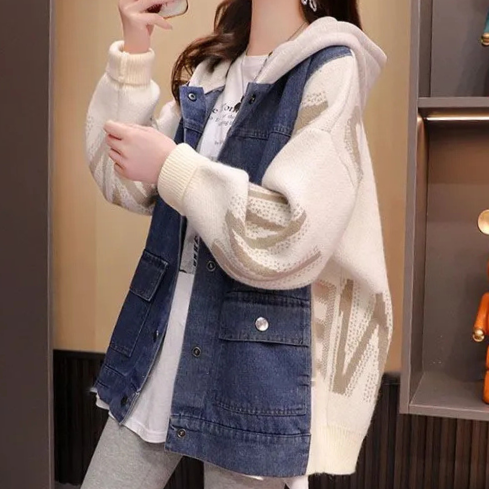 CLOE - Cardigan Moderne à Capuche pour Femmes