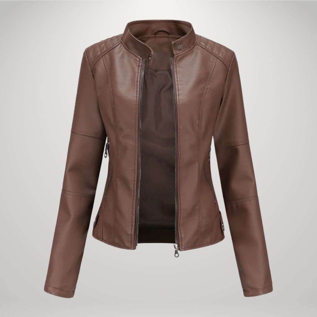 Veste en Cuir Décontractée