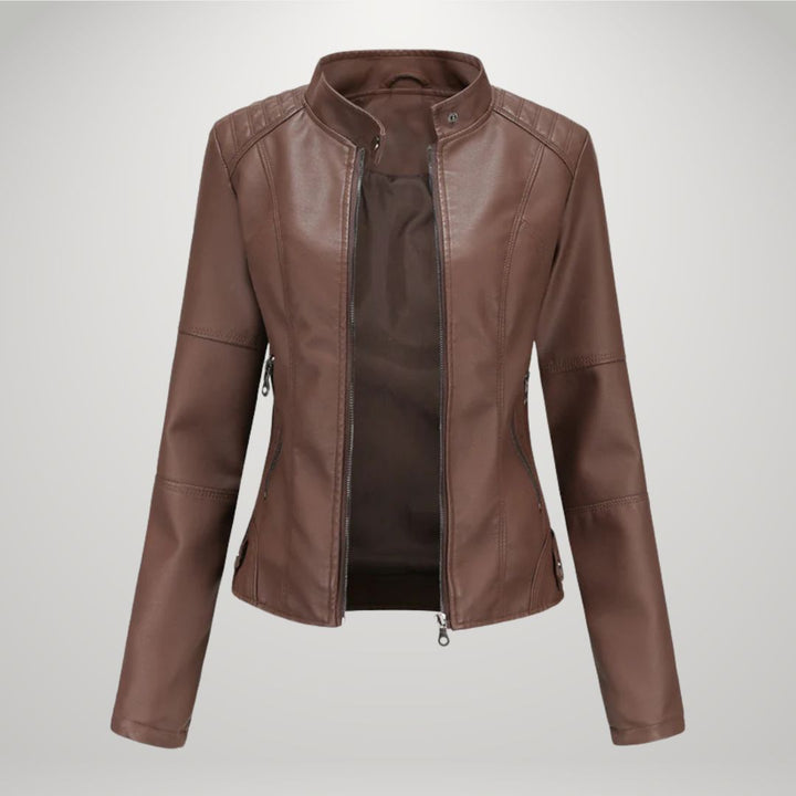 Veste en Cuir Décontractée