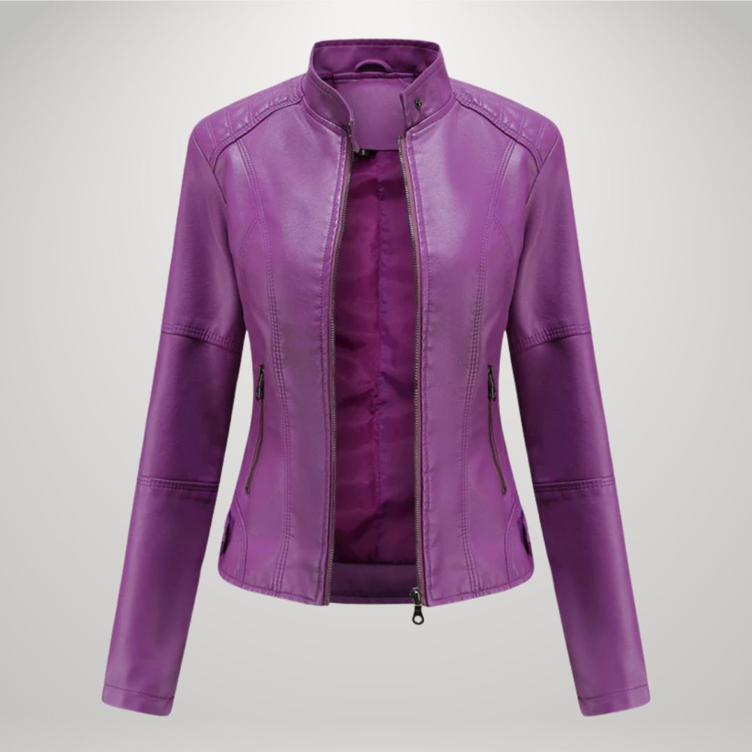 Veste en Cuir Décontractée