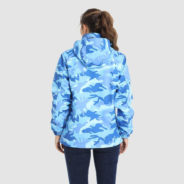 Veste de Ski Femme 3 en 1 Imperméable Doublée Polaire à Capuche