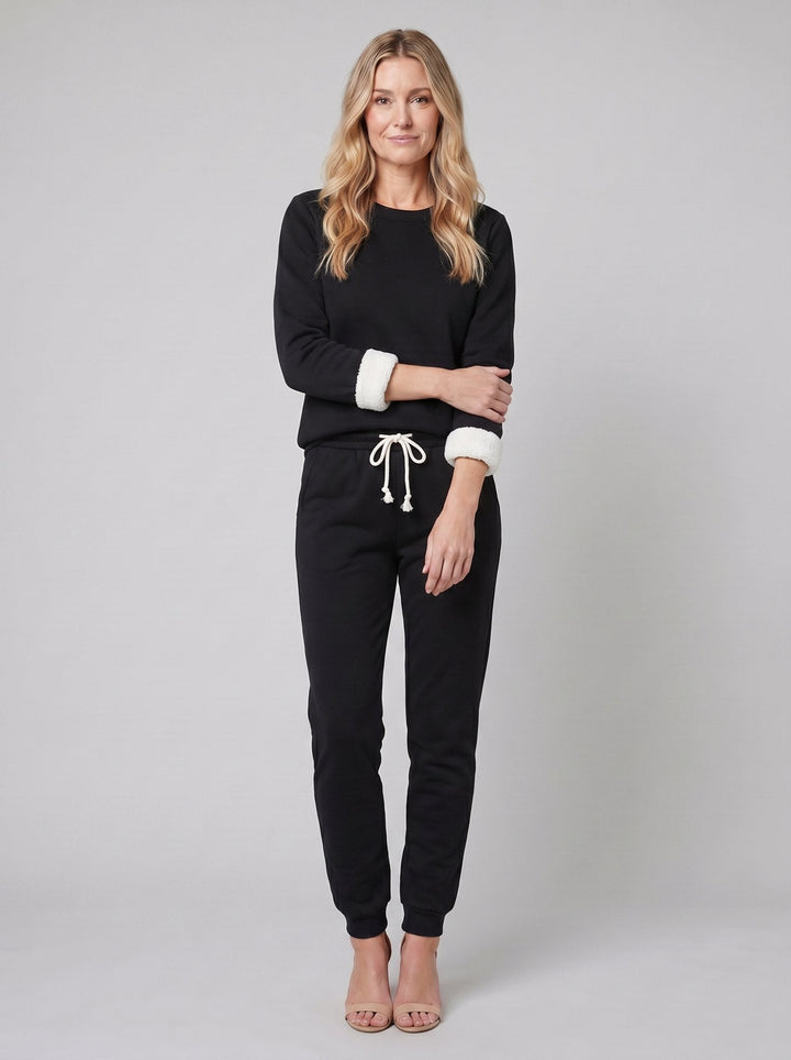 Ensemble Détente Sweat Doublé Polaire et Pantalon Jogger pour Femme