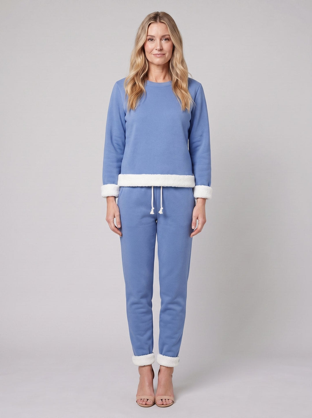 Ensemble Détente Sweat Doublé Polaire et Pantalon Jogger pour Femme