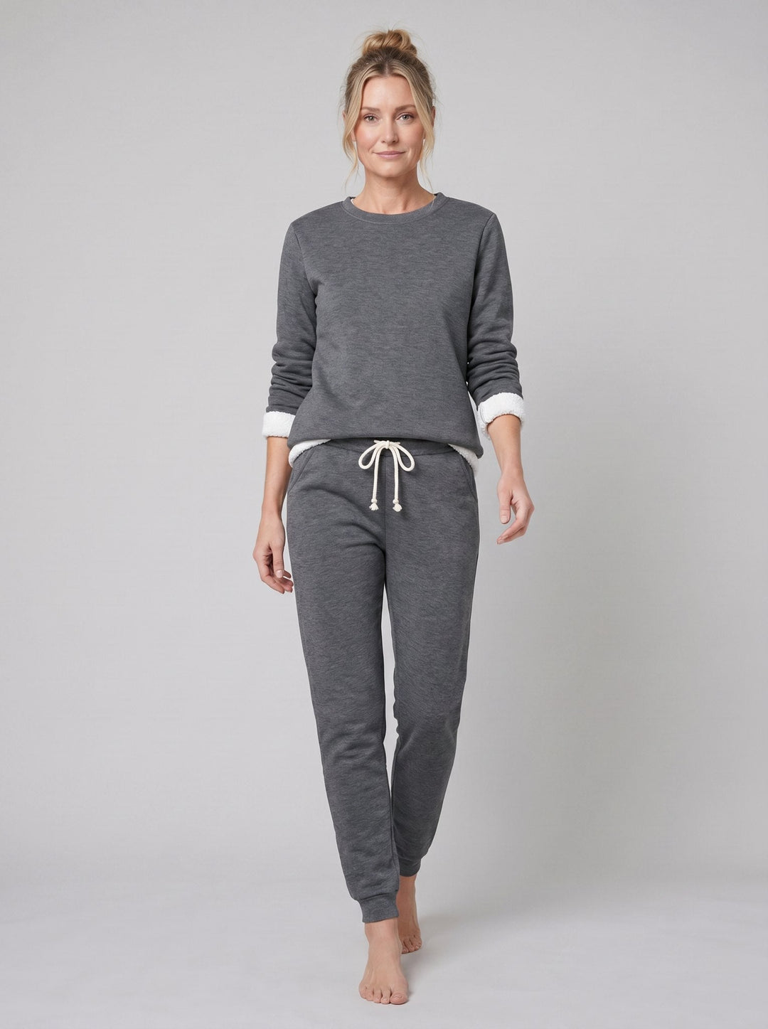 Ensemble Détente Sweat Doublé Polaire et Pantalon Jogger pour Femme