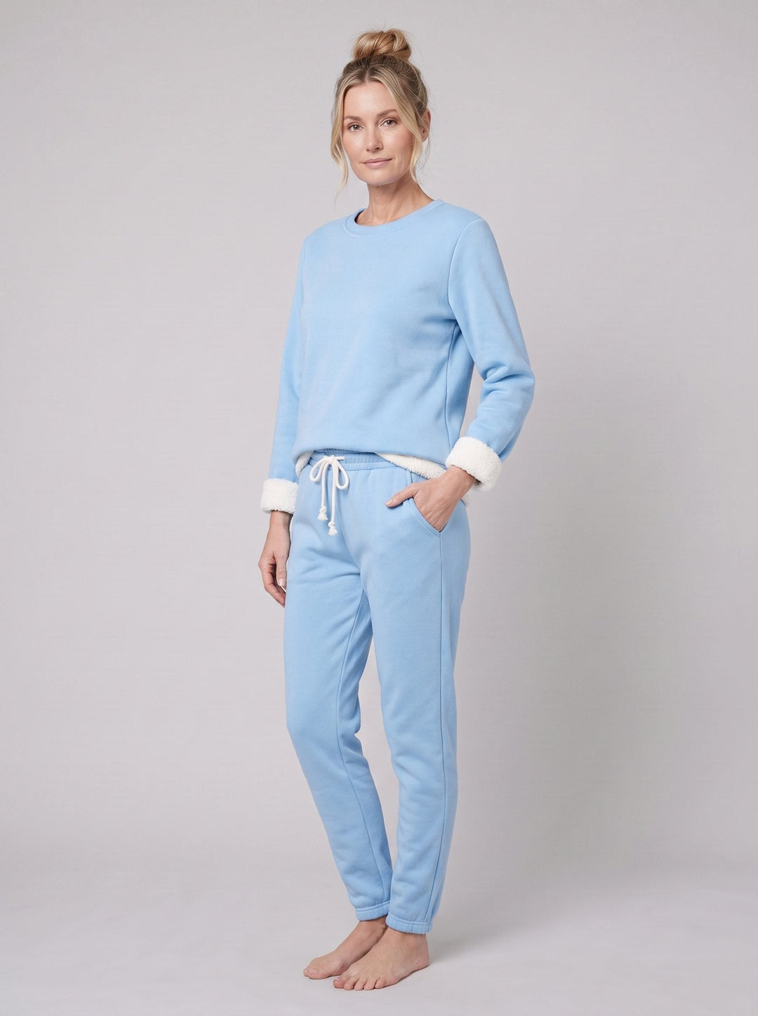 Ensemble Détente Sweat Doublé Polaire et Pantalon Jogger pour Femme