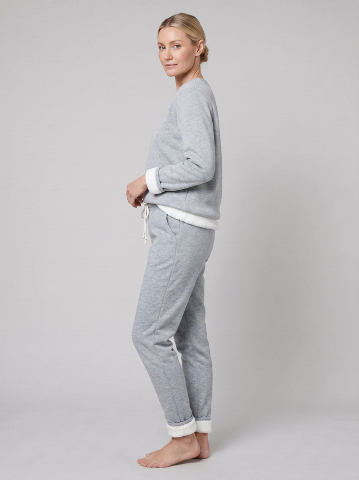 Ensemble Détente Sweat Doublé Polaire et Pantalon Jogger pour Femme