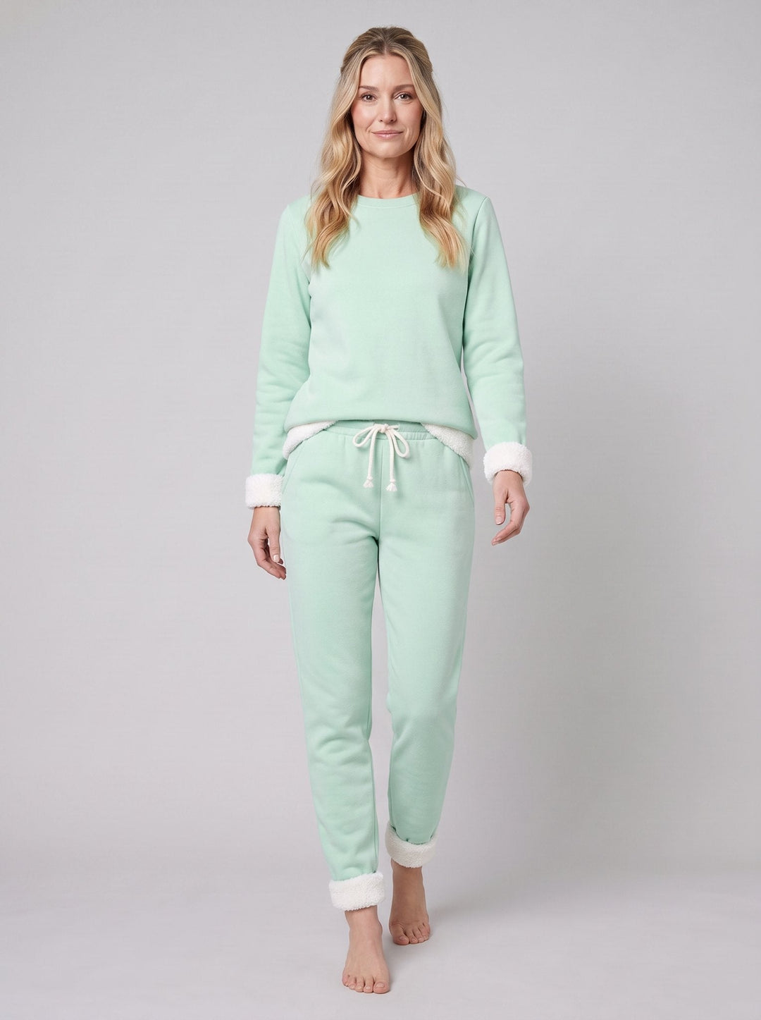 Ensemble Détente Sweat Doublé Polaire et Pantalon Jogger pour Femme