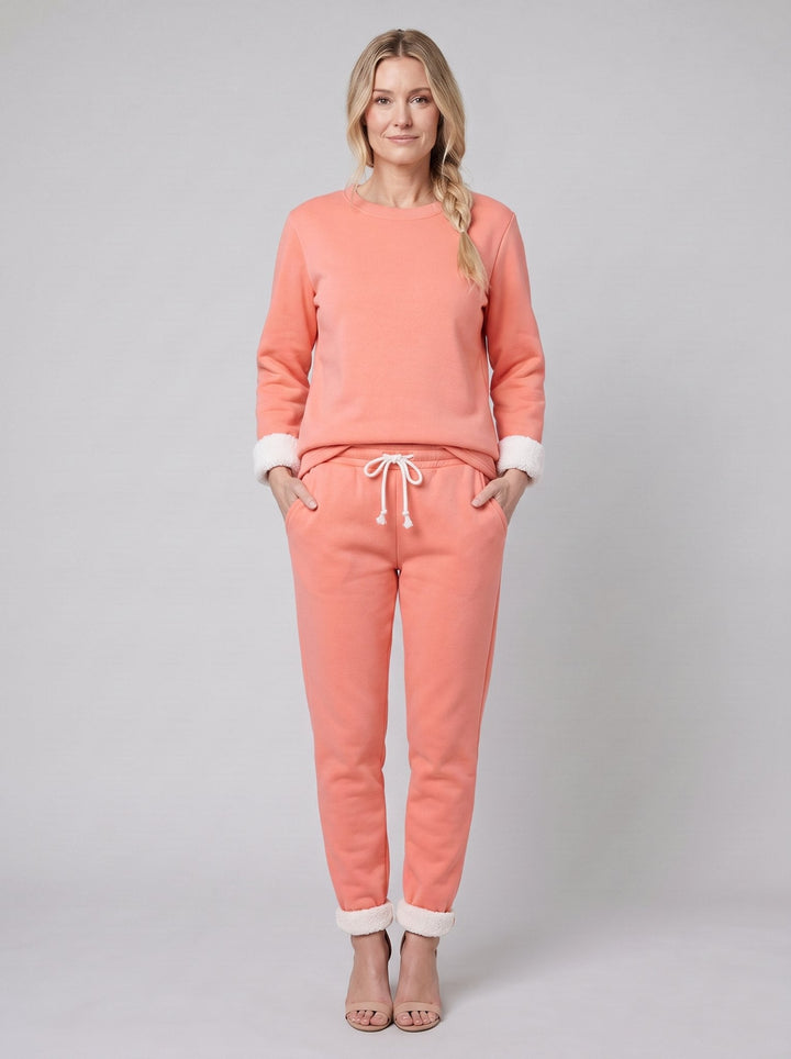 Ensemble Détente Sweat Doublé Polaire et Pantalon Jogger pour Femme