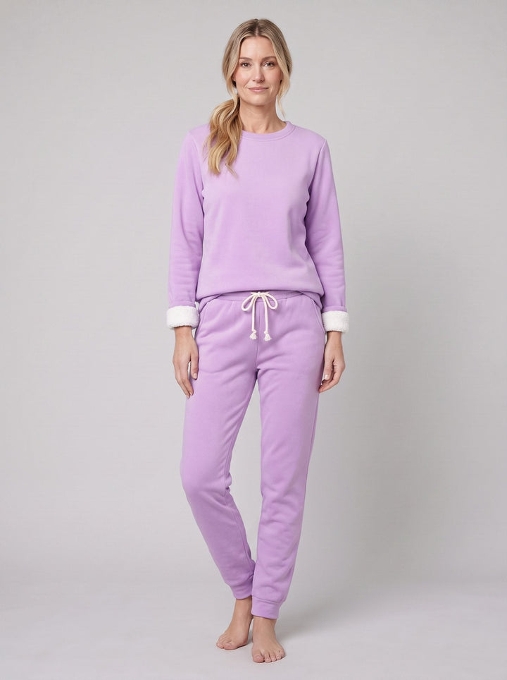 Ensemble Détente Sweat Doublé Polaire et Pantalon Jogger pour Femme