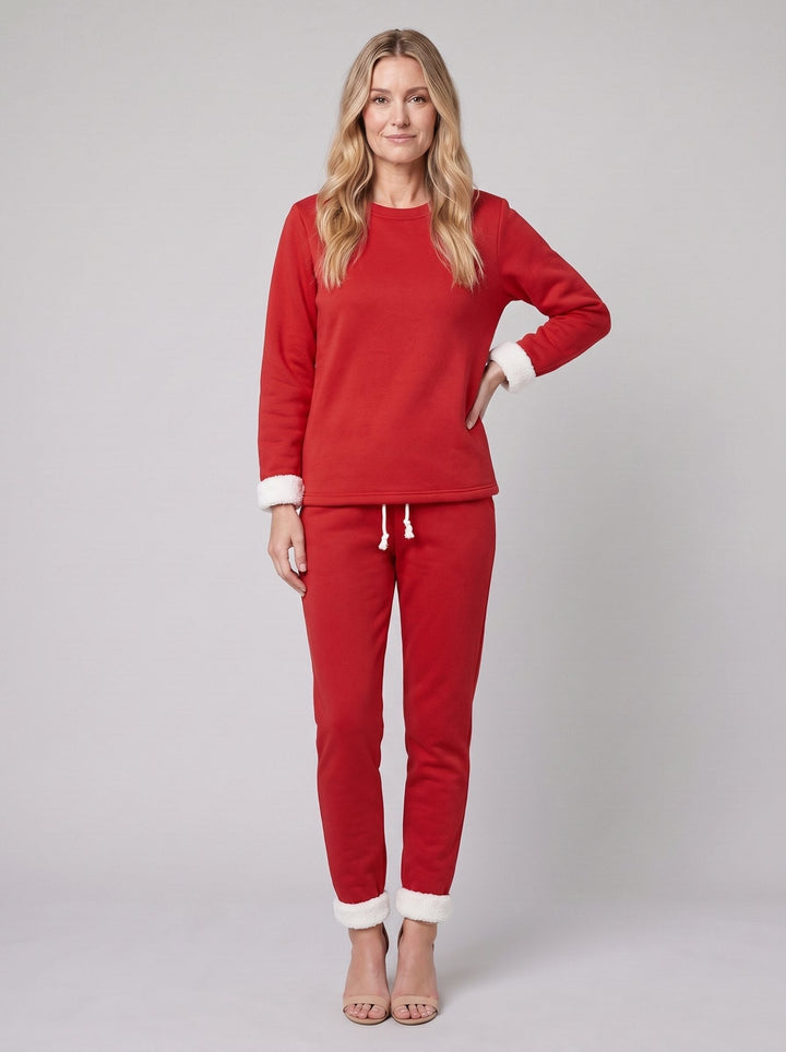 Ensemble Détente Sweat Doublé Polaire et Pantalon Jogger pour Femme