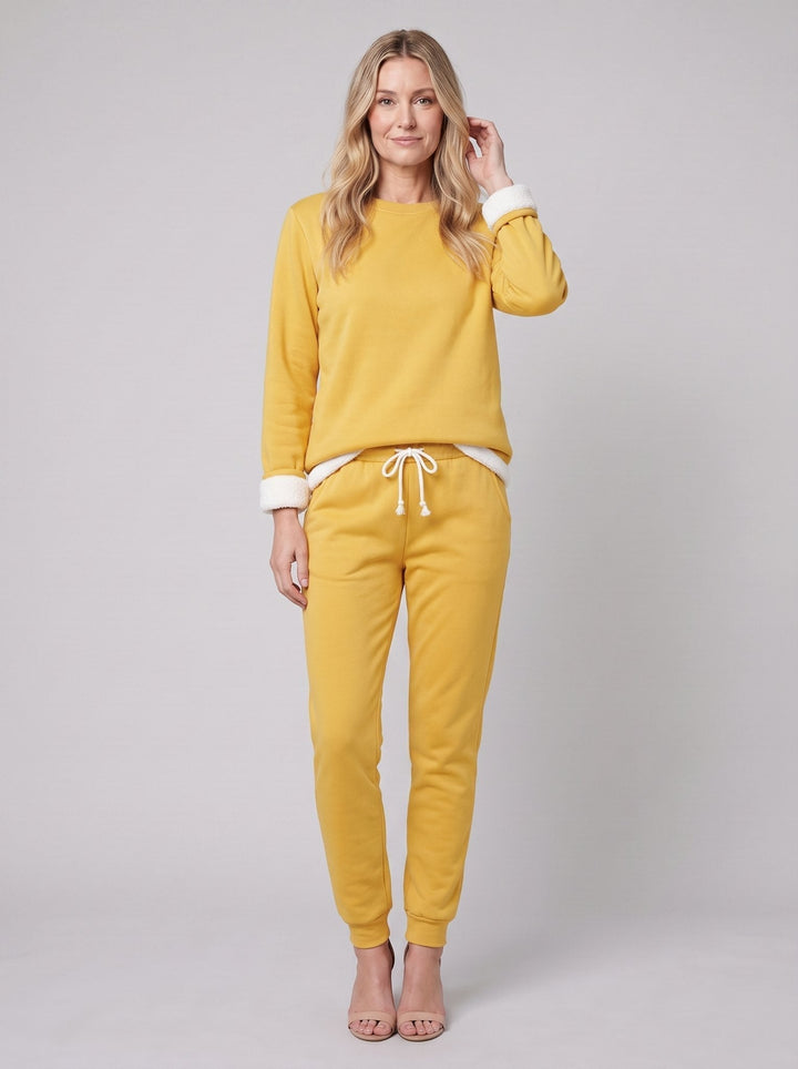 Ensemble Détente Sweat Doublé Polaire et Pantalon Jogger pour Femme