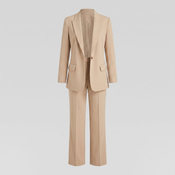 Ensemble Tailleur Blazer et Pantalon Ajusté pour Femme