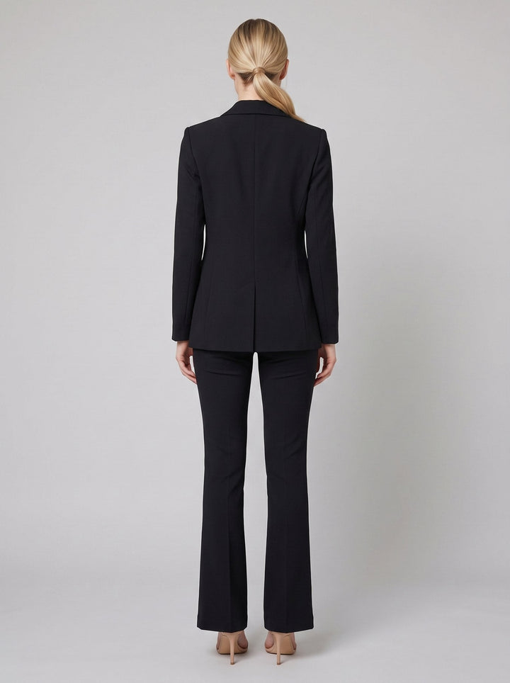 Ensemble Tailleur Blazer et Pantalon Ajusté pour Femme