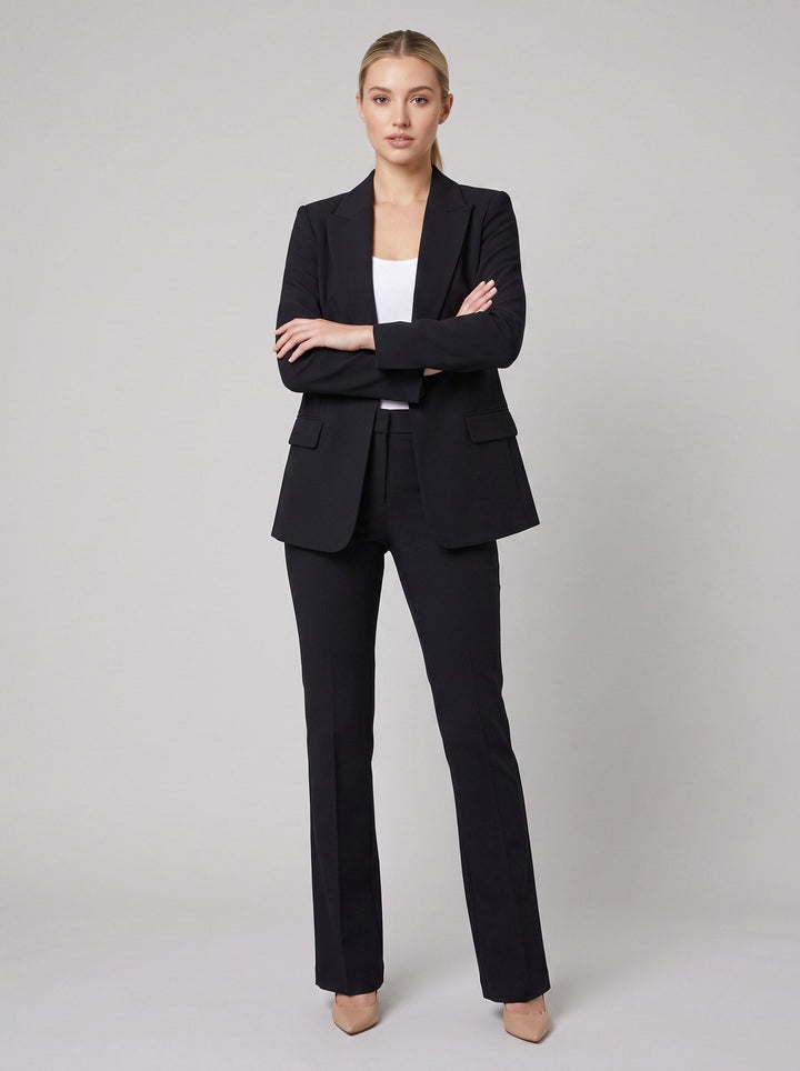 Ensemble Tailleur Blazer et Pantalon Ajusté pour Femme