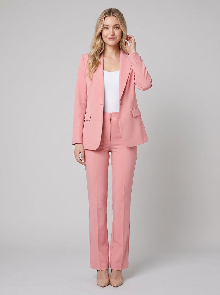 Ensemble Tailleur Blazer et Pantalon Ajusté pour Femme
